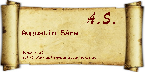 Augustin Sára névjegykártya